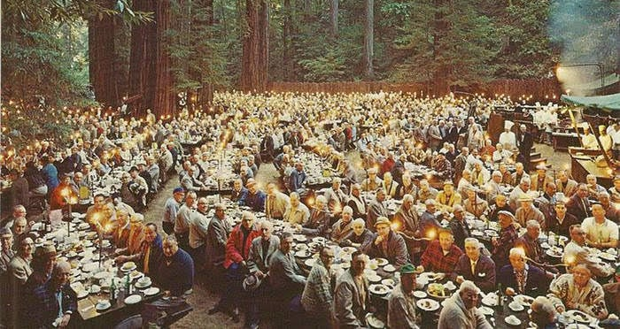 Exclusive bohemian grove photos capturing the high-profile summer encampment in the California redwoods